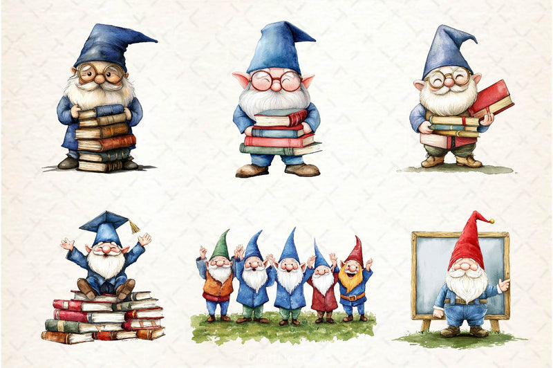 Graduation Gnome Clipart Bundle - CraftNest - Digital Crafting and Art