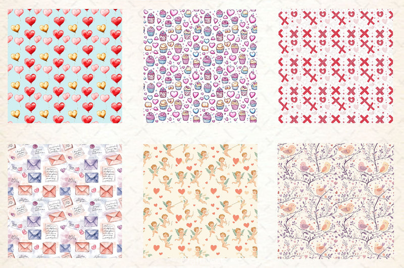 Valentine Digital Paper - CraftNest - Digital Crafting and Art