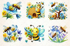Spring Bees Clipart Bundle 4 - CraftNest - Digital Crafting and Art