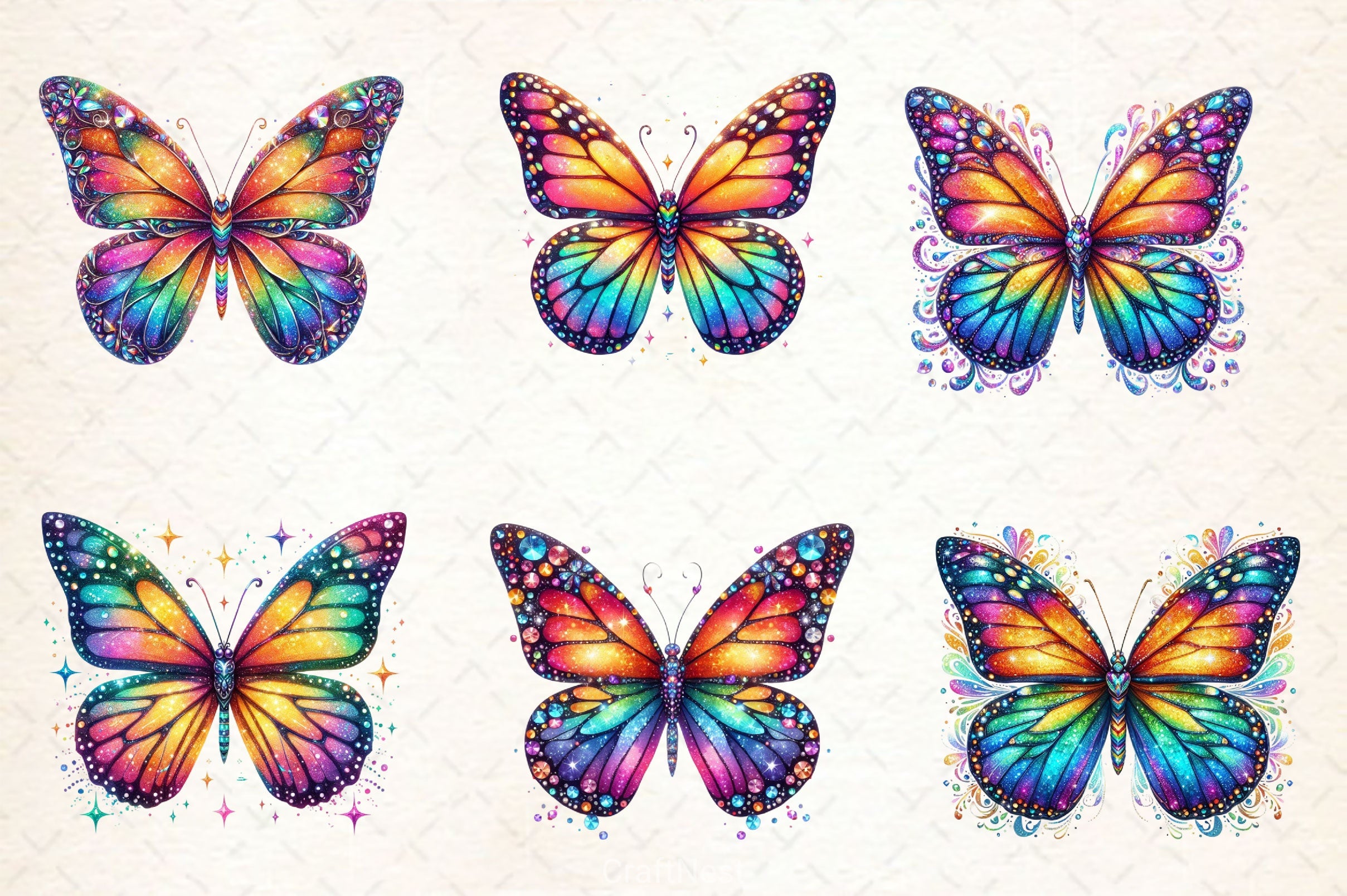 Monarch Butterfly Clipart Bundle - CraftNest - Digital Crafting and Art