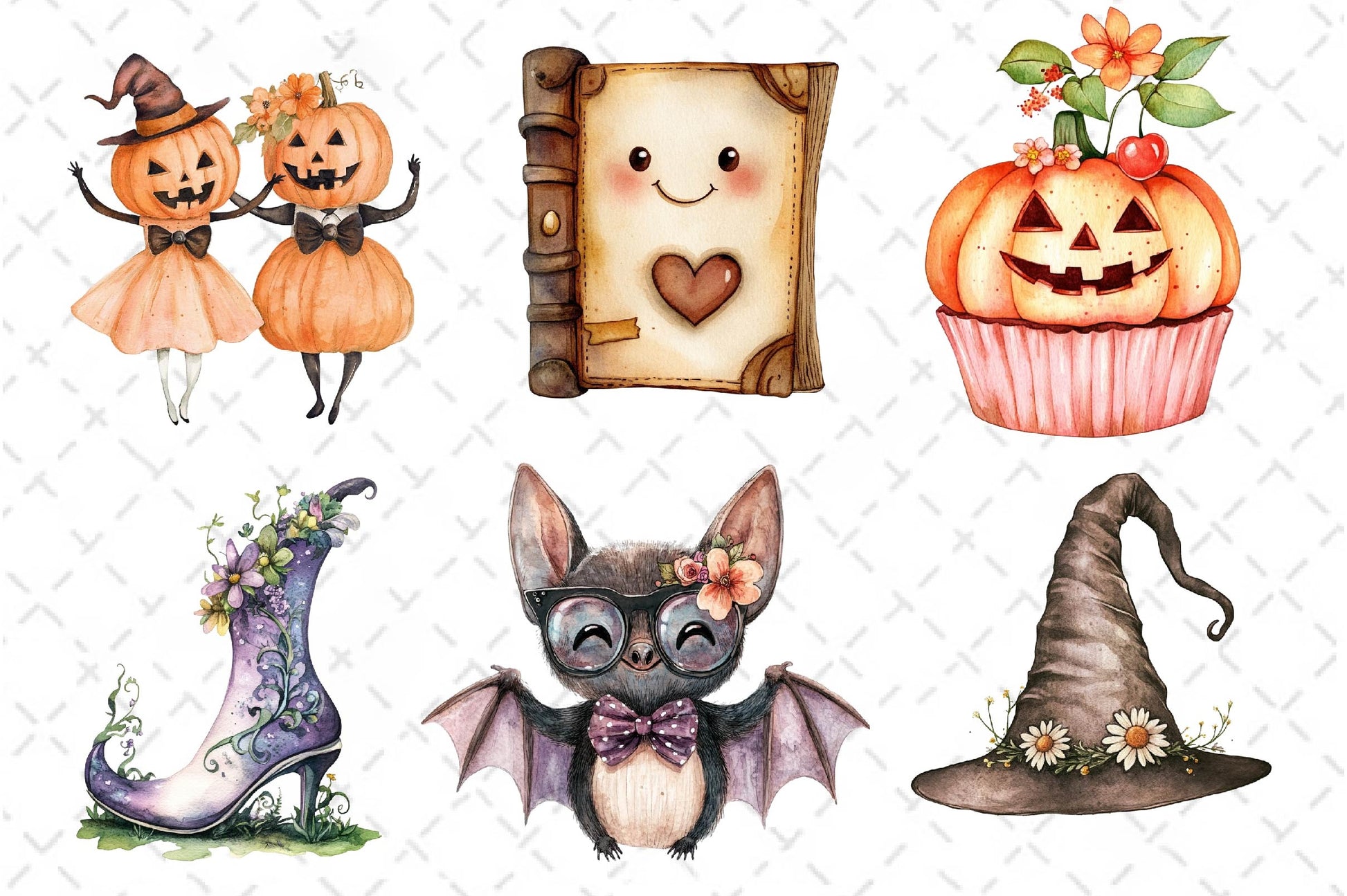 Cute Retro Halloween Clipart Bundle 2 - CraftNest - Digital Crafting and Art