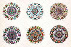 Boho Mandala Christmas Clipart Bundle - CraftNest - Digital Crafting and Art