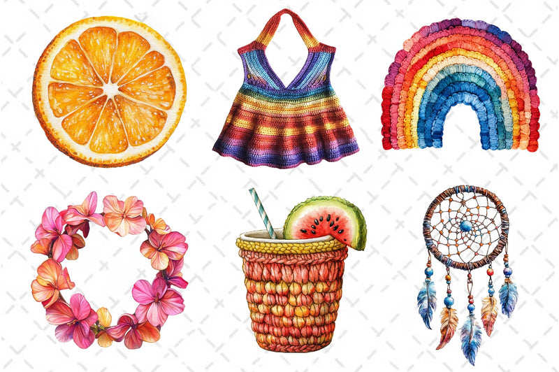 Crochet Summer Clipart Bundle - CraftNest - Digital Crafting and Art