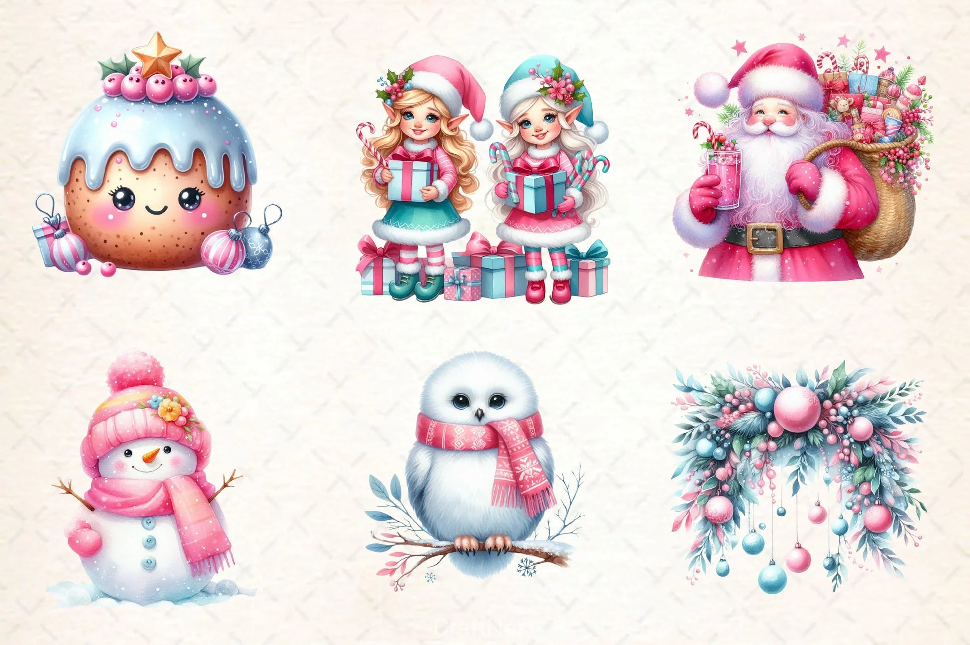 Cute Festive Christmas Clipart Bundle - CraftNest - Digital Crafting and Art