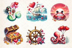 Love Maritime Valentines Clipart Bundle - CraftNest - Digital Crafting and Art