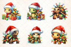Christmas Turtle Clipart Bundle - CraftNest - Digital Crafting and Art