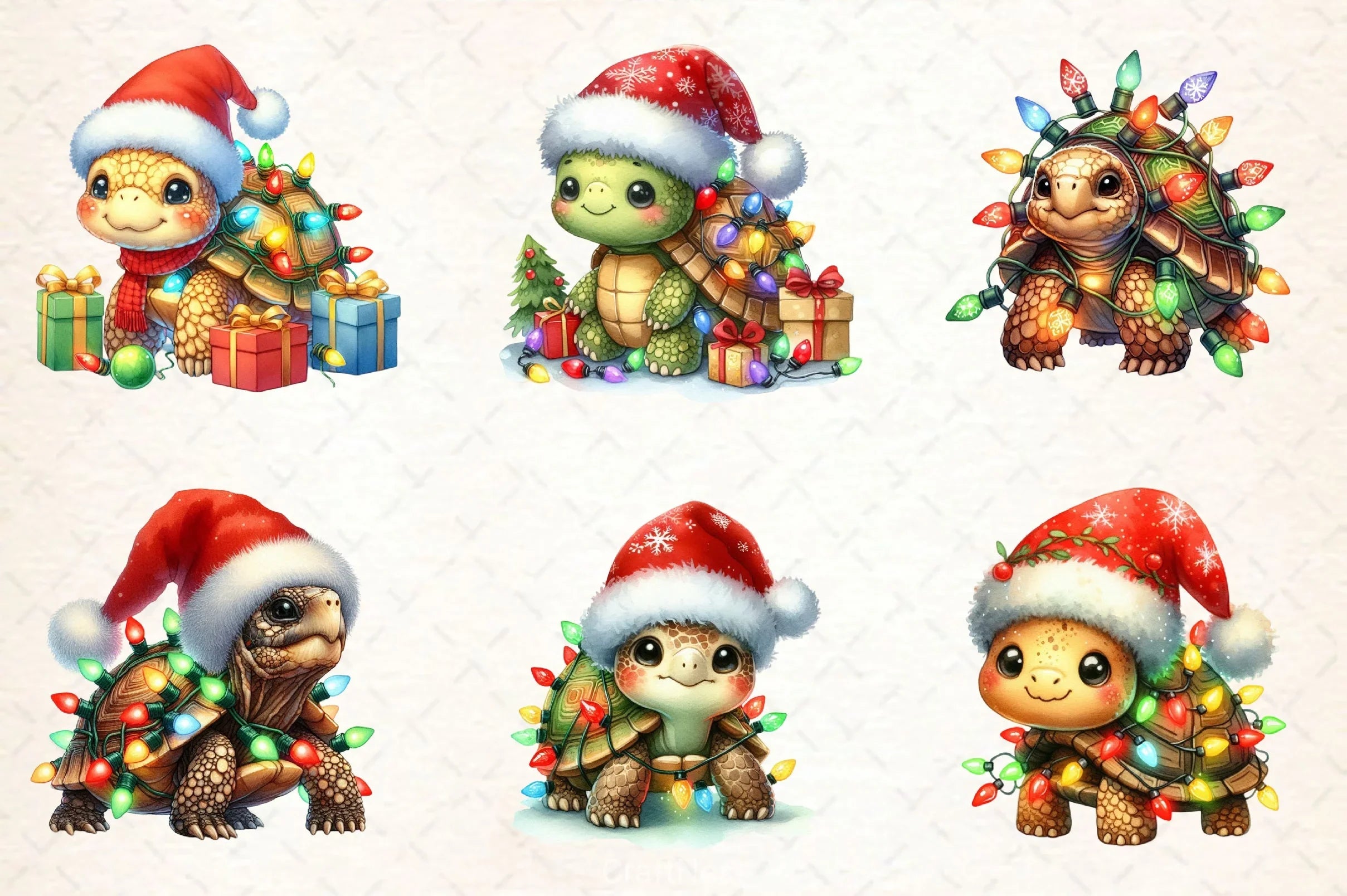 Christmas Turtle Clipart Bundle - CraftNest - Digital Crafting and Art