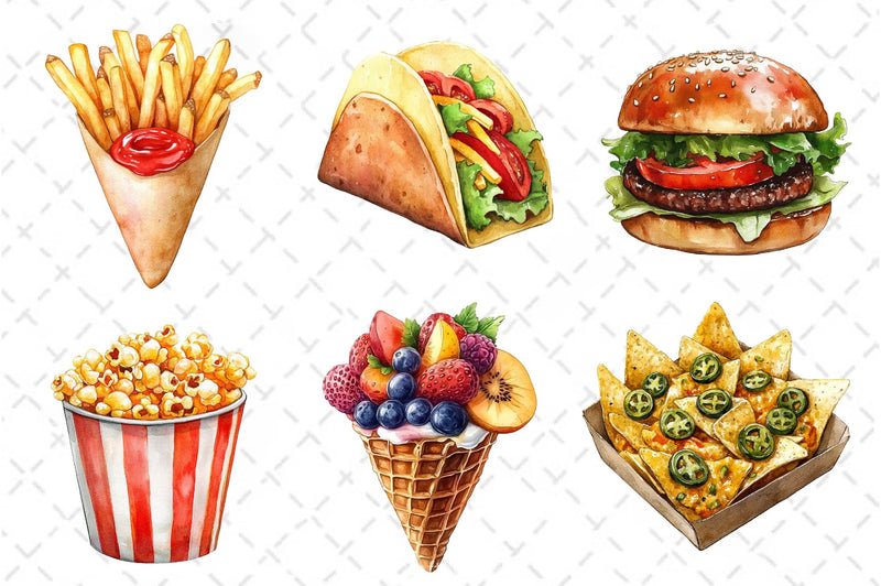 Street Food Clipart Bundle - CraftNest - Digital Crafting and Art