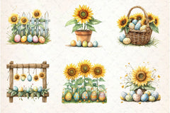 Easter Sunflowers Clipart Bundle 2 - CraftNest - Digital Crafting and Art
