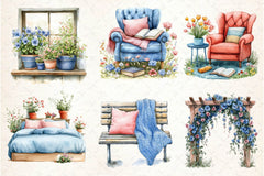 Cozy Romantic Spring Clipart Bundle12 - CraftNest - Digital Crafting and Art