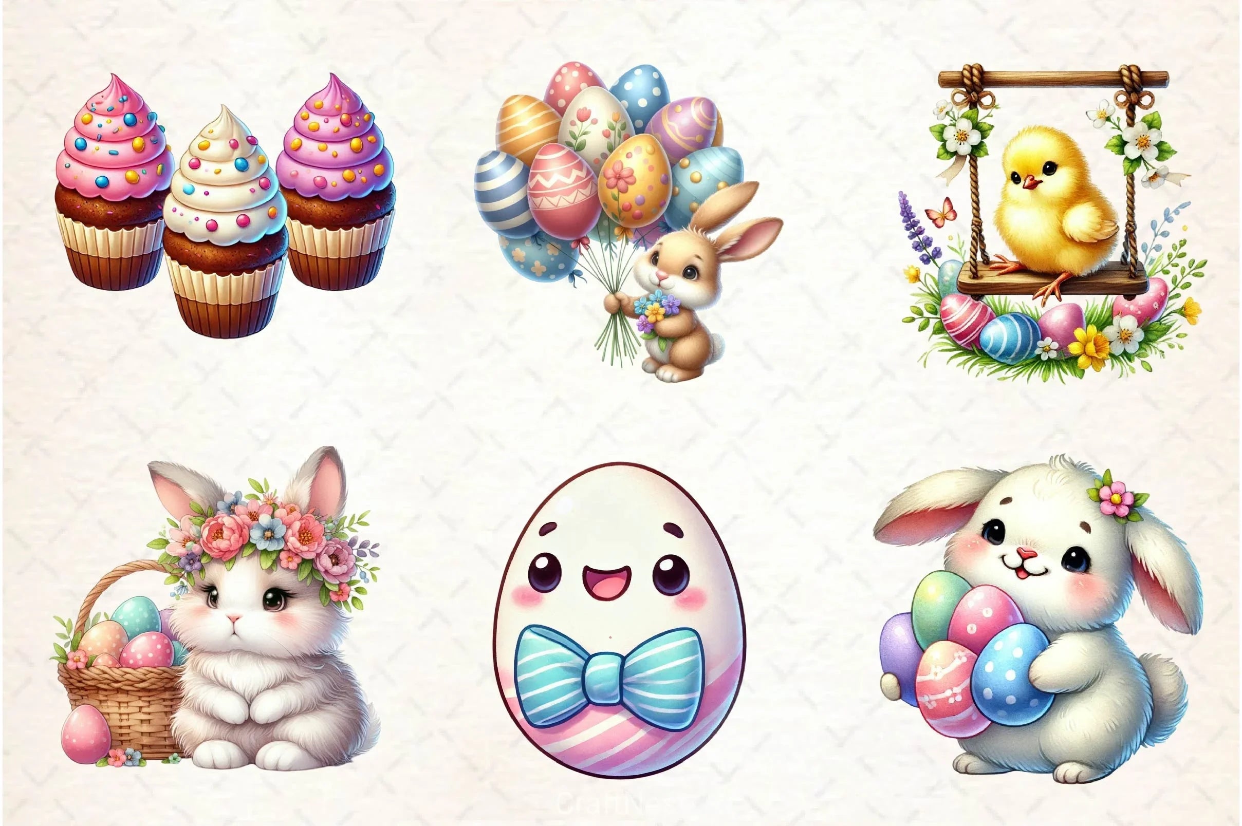 Kawaii Easter Day Clipart Bundle 2 - CraftNest - Digital Crafting and Art