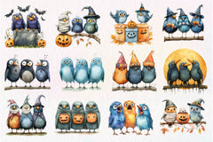 Halloween Quirky Birds Clipart Bundle - CraftNest - Digital Crafting and Art