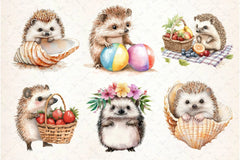 Summer Hedgehog Clipart Bundle 2 - CraftNest - Digital Crafting and Art