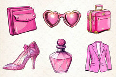 Glitter Pink Girl Clipart Bundle 2 - CraftNest - Digital Crafting and Art