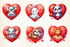 Valentine Animals Clipart Bundle - CraftNest - Digital Crafting and Art