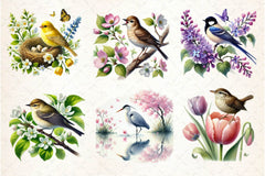Spring Birds Clipart Bundle 3 - CraftNest - Digital Crafting and Art