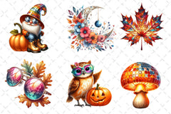 Disco Autumn Clipart Bundle 3 - CraftNest - Digital Crafting and Art
