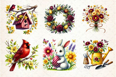 Burgundy Spring Clipart Bundle 2 - CraftNest - Digital Crafting and Art