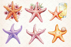 Summer Starfish Clipart Bundle 3 - CraftNest - Digital Crafting and Art