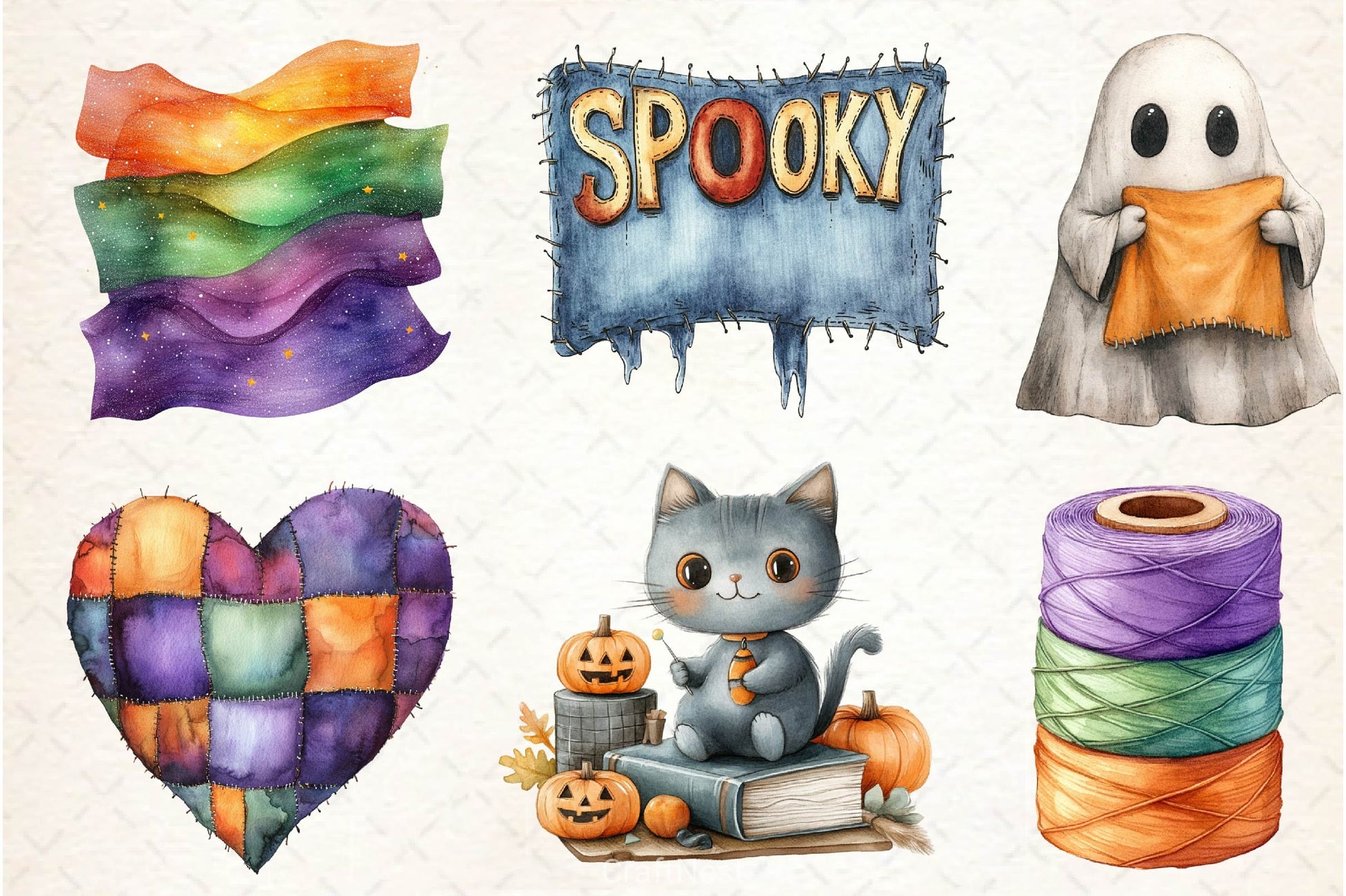 Groovy Halloween Sewing Clipart Bundle - CraftNest - Digital Crafting and Art
