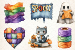 Groovy Halloween Sewing Clipart Bundle - CraftNest - Digital Crafting and Art