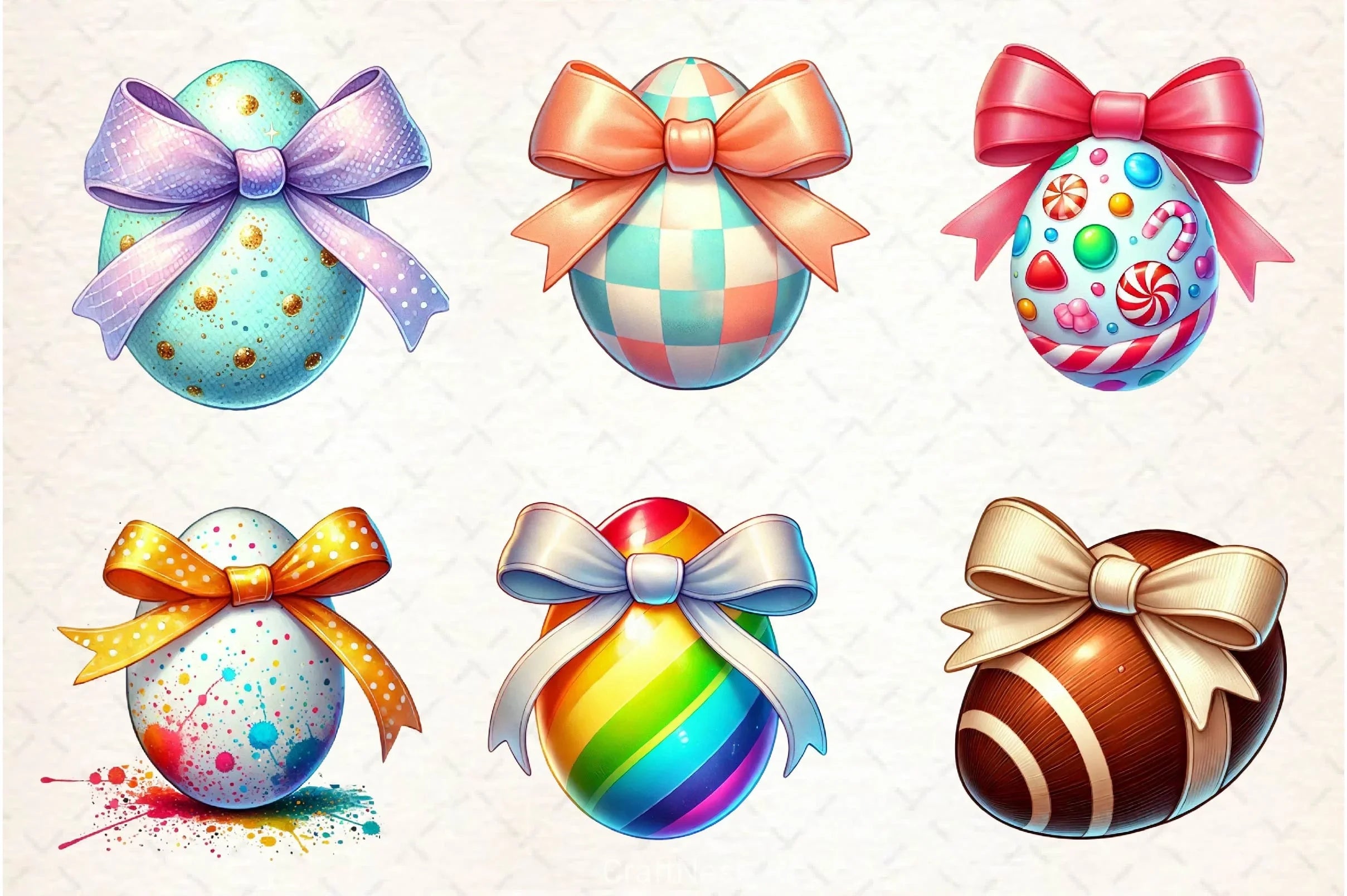 Easter Egg Easter Clipart Bundle 4 - CraftNest - Digital Crafting and Art