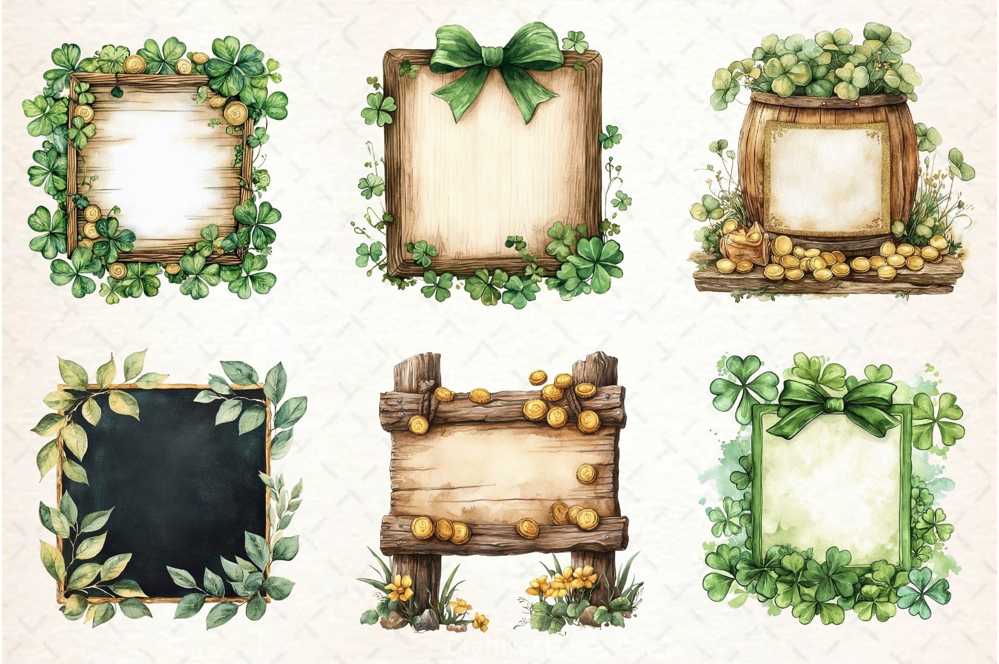 St Patricks Day Signs Clipart Bundle - CraftNest - Digital Crafting and Art