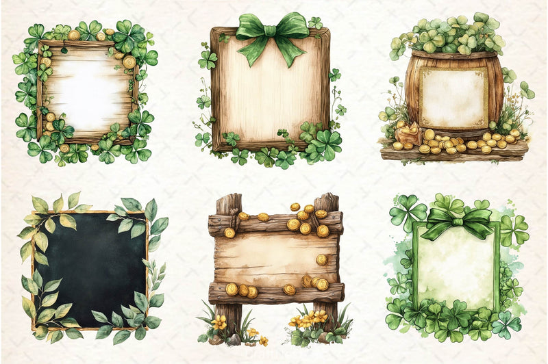 St Patricks Day Signs Clipart Bundle - CraftNest - Digital Crafting and Art