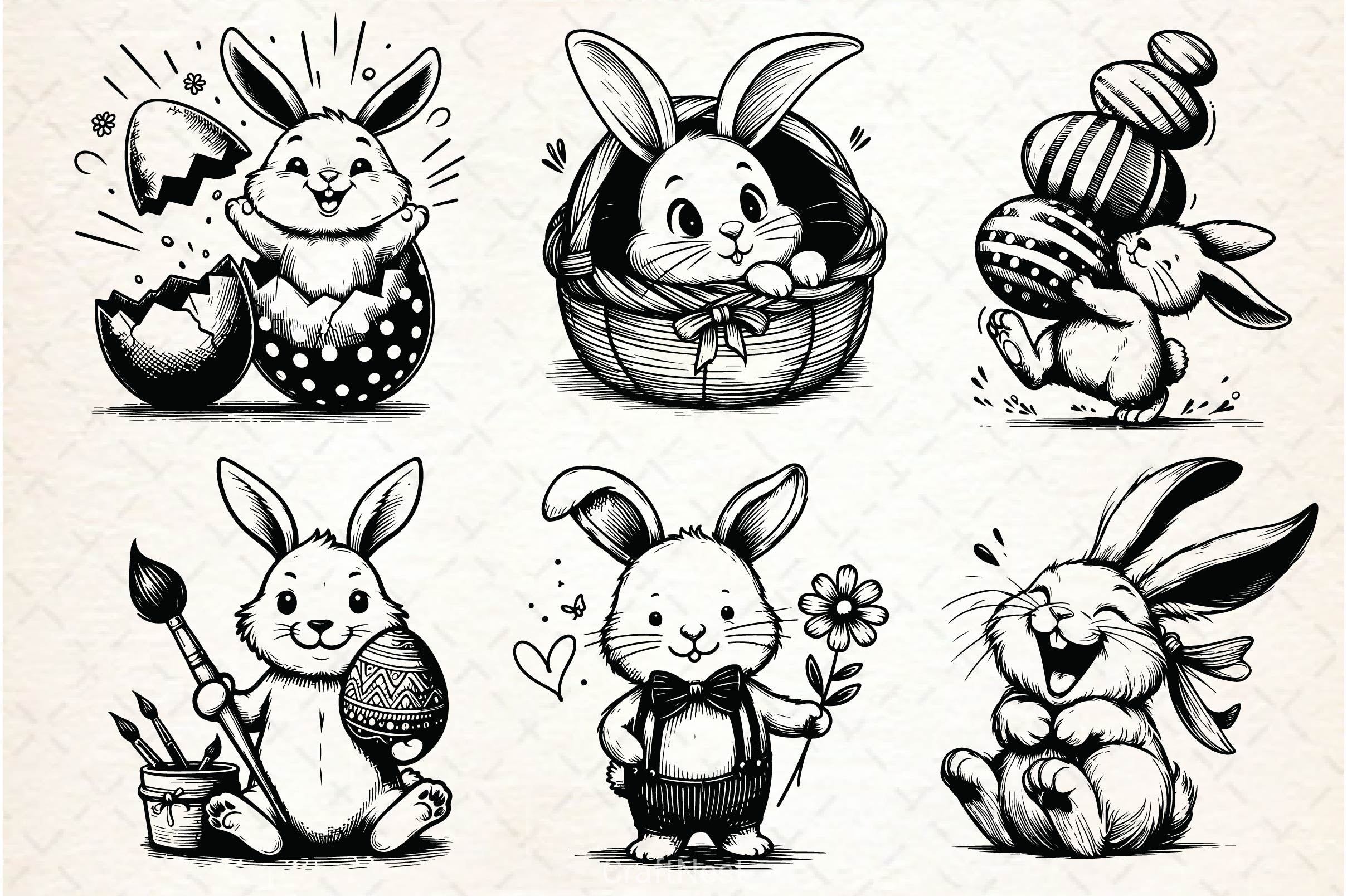 Easter Bunny SVG Bundle - CraftNest - Digital Crafting and Art