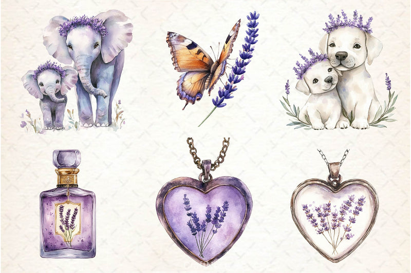 Lavender Mother's Day Clipart Bundle 2 - CraftNest - Digital Crafting and Art