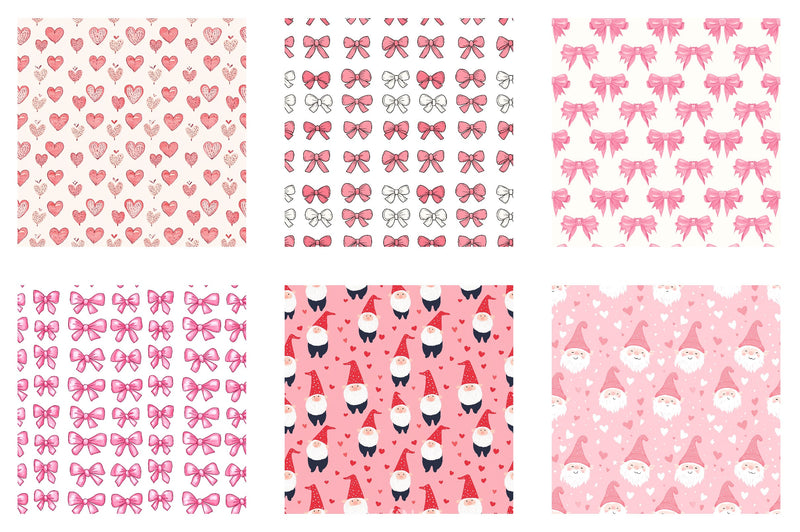 Valentine Gnome Digital Paper - CraftNest - Digital Crafting and Art