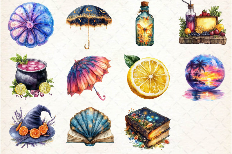 Witchy Summer Clipart Bundle - CraftNest - Digital Crafting and Art