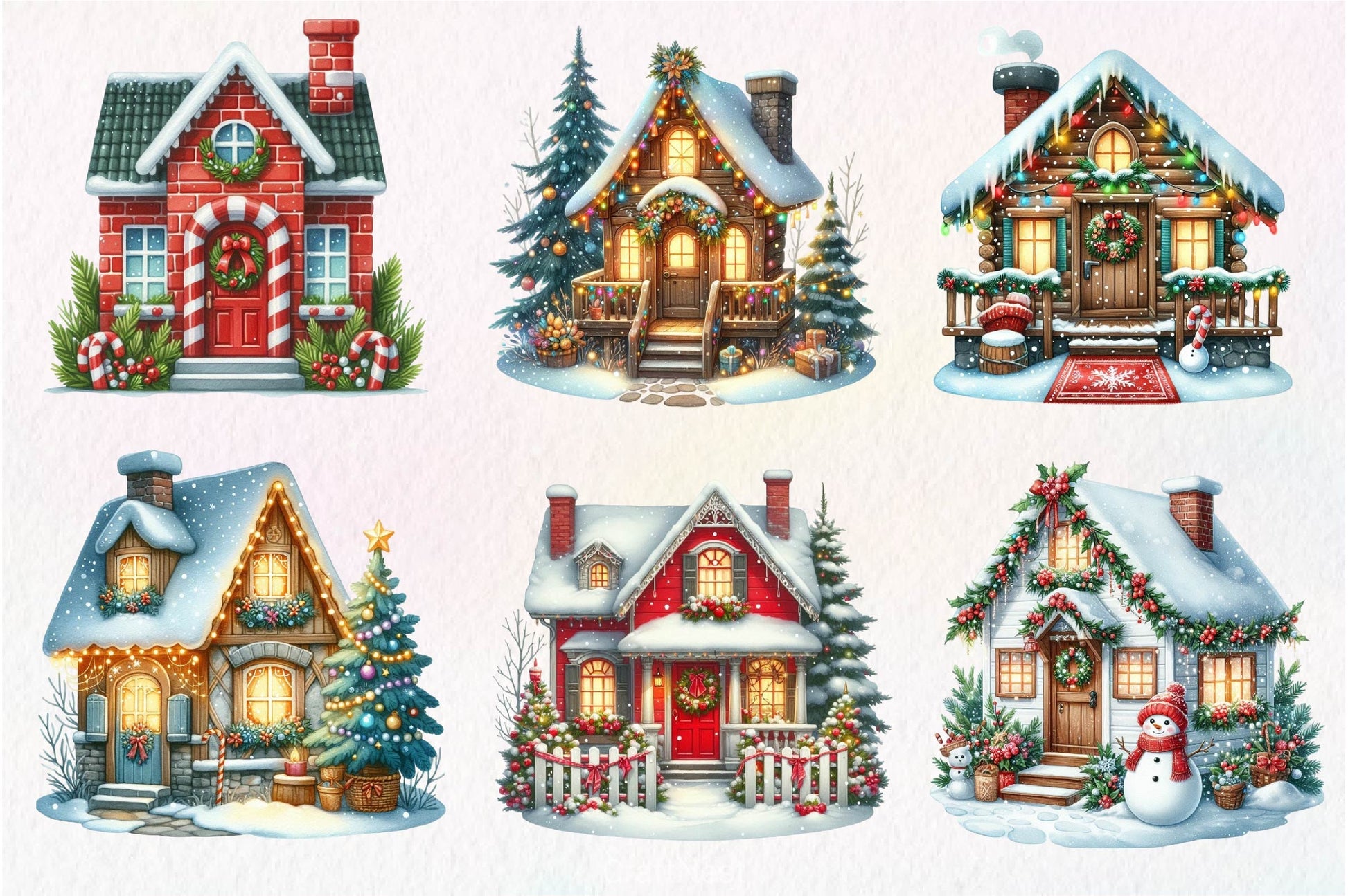 Christmas House Clipart Bundle 2 - CraftNest - Digital Crafting and Art