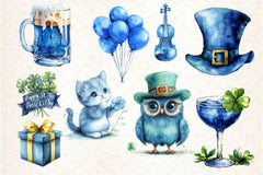 Blue St Patricks Day Clipart Bundle - CraftNest - Digital Crafting and Art