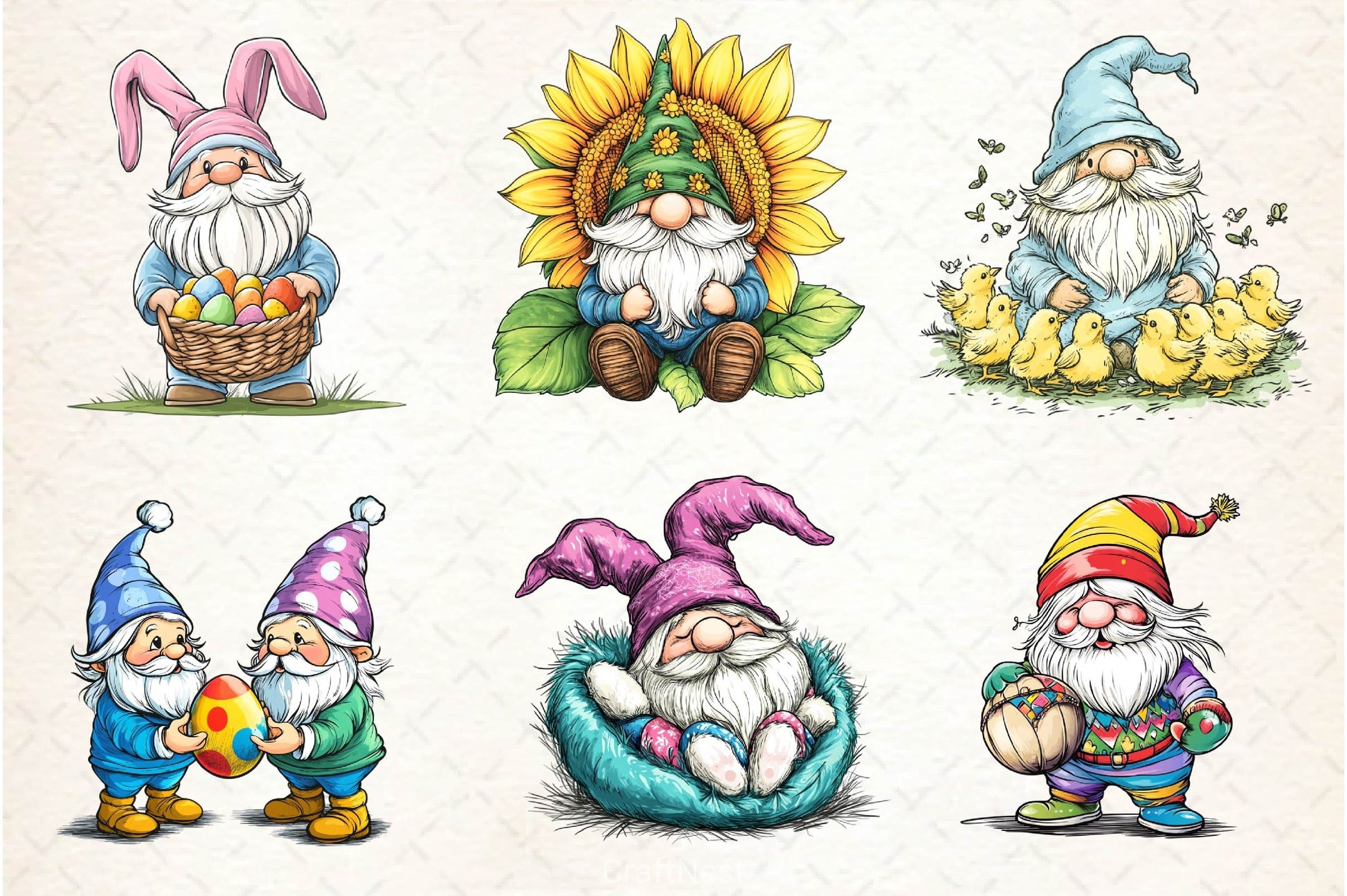 Easter Gnome Clipart Bundle 10 - CraftNest - Digital Crafting and Art
