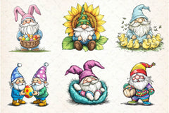Easter Gnome Clipart Bundle 10 - CraftNest - Digital Crafting and Art