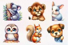 Animal Peeking Around Corner Clipart Bundle - CraftNest - Digital Crafting and Art