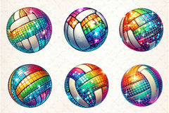 Disco Volleyball Clipart Bundle 2 - CraftNest - Digital Crafting and Art