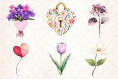 Romance Floral Clipart Bundle - CraftNest - Digital Crafting and Art