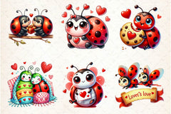 Cute Love Bug Clipart Bundle - CraftNest - Digital Crafting and Art