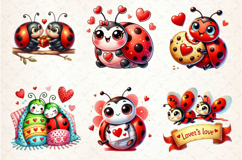 Cute Love Bug Clipart Bundle - CraftNest - Digital Crafting and Art