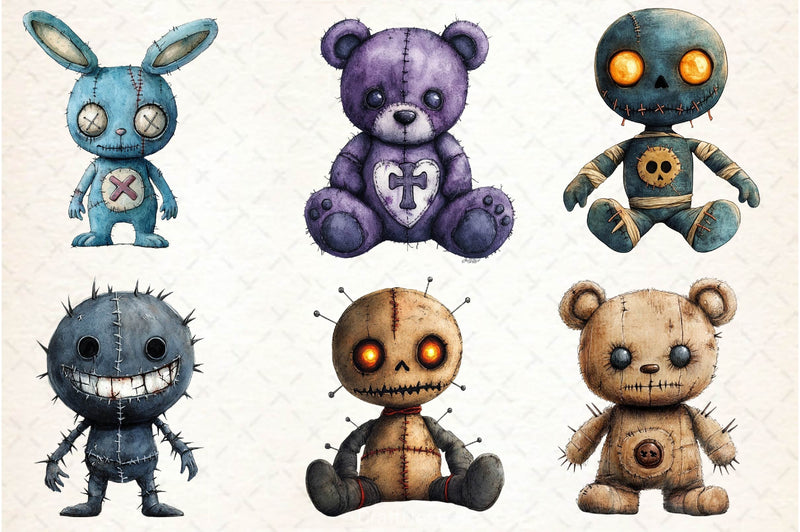 Halloween Gothic Voodoo Doll Clipart Bundle 4 - CraftNest - Digital Crafting and Art