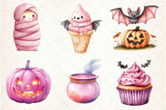 Pink Pastel Halloween Clipart Bundle - CraftNest - Digital Crafting and Art