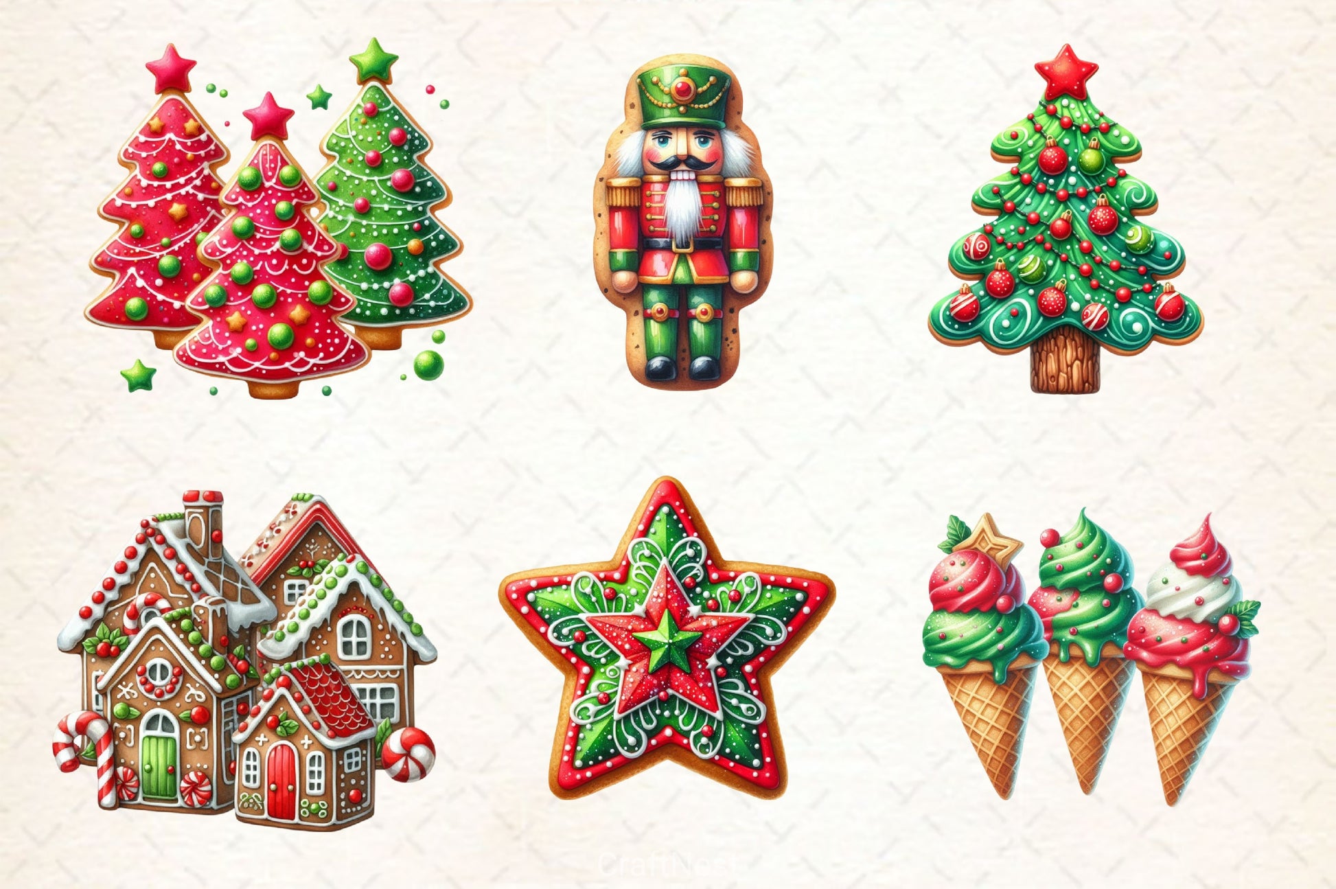 Christmas Cookies Clipart Bundle 2 - CraftNest - Digital Crafting and Art