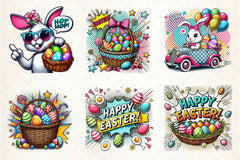 Pop Art Easter Clipart Bundle - CraftNest - Digital Crafting and Art