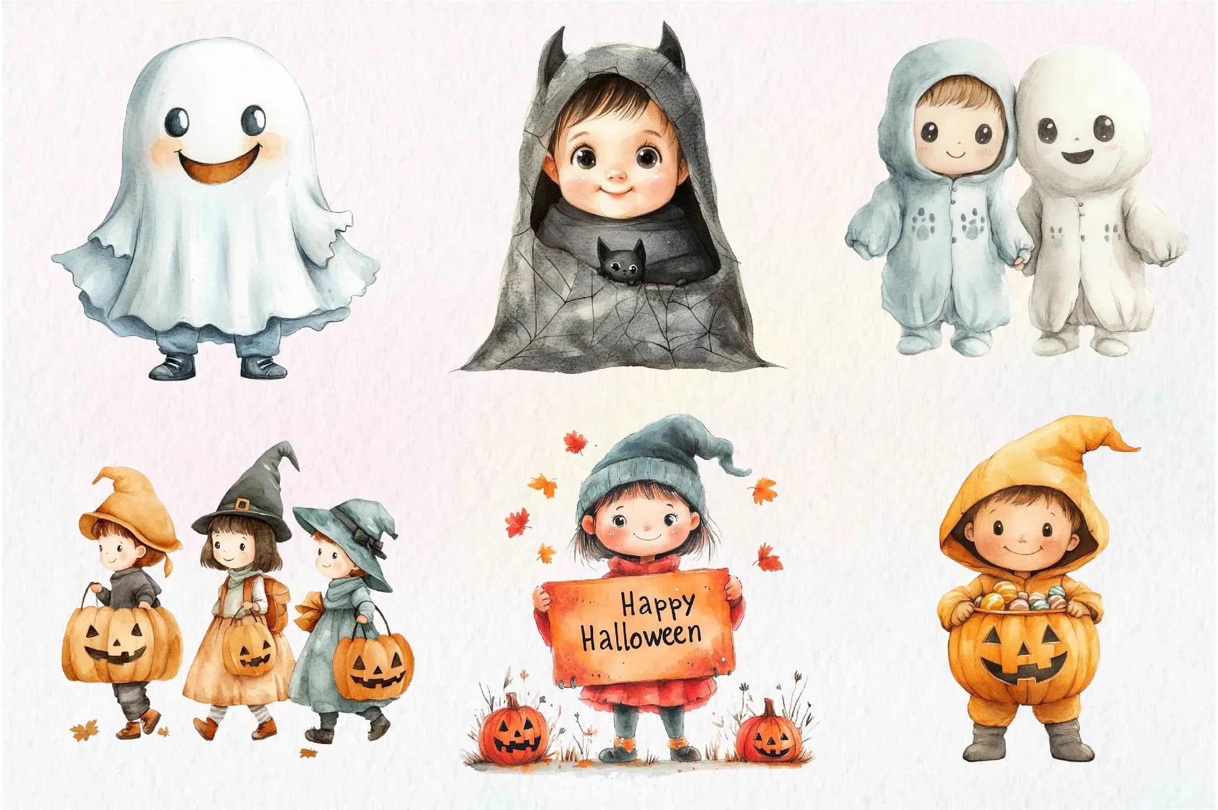 Kid Halloween Clipart Bundle - CraftNest - Digital Crafting and Art