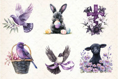 Black And White Easter Clipart Bundle - CraftNest - Digital Crafting and Art