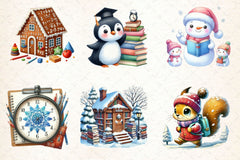 Cozy Winter Educational Clipart Bundle 2 - CraftNest - Digital Crafting and Art
