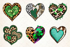 Patricks Leopard Cowhide Hearts Clipart Bundle - CraftNest - Digital Crafting and Art
