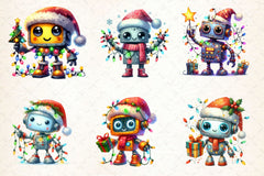 Funny Festive Robot Clipart Bundle 2 - CraftNest - Digital Crafting and Art